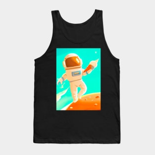 Astronaut with Ice Cream Tank Top